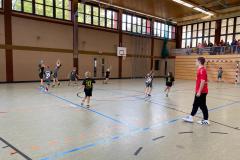 Die Minis I der Handball-Füchse Scheyern beim KHB-Spielbetriebsturnier in Schrobenhausen