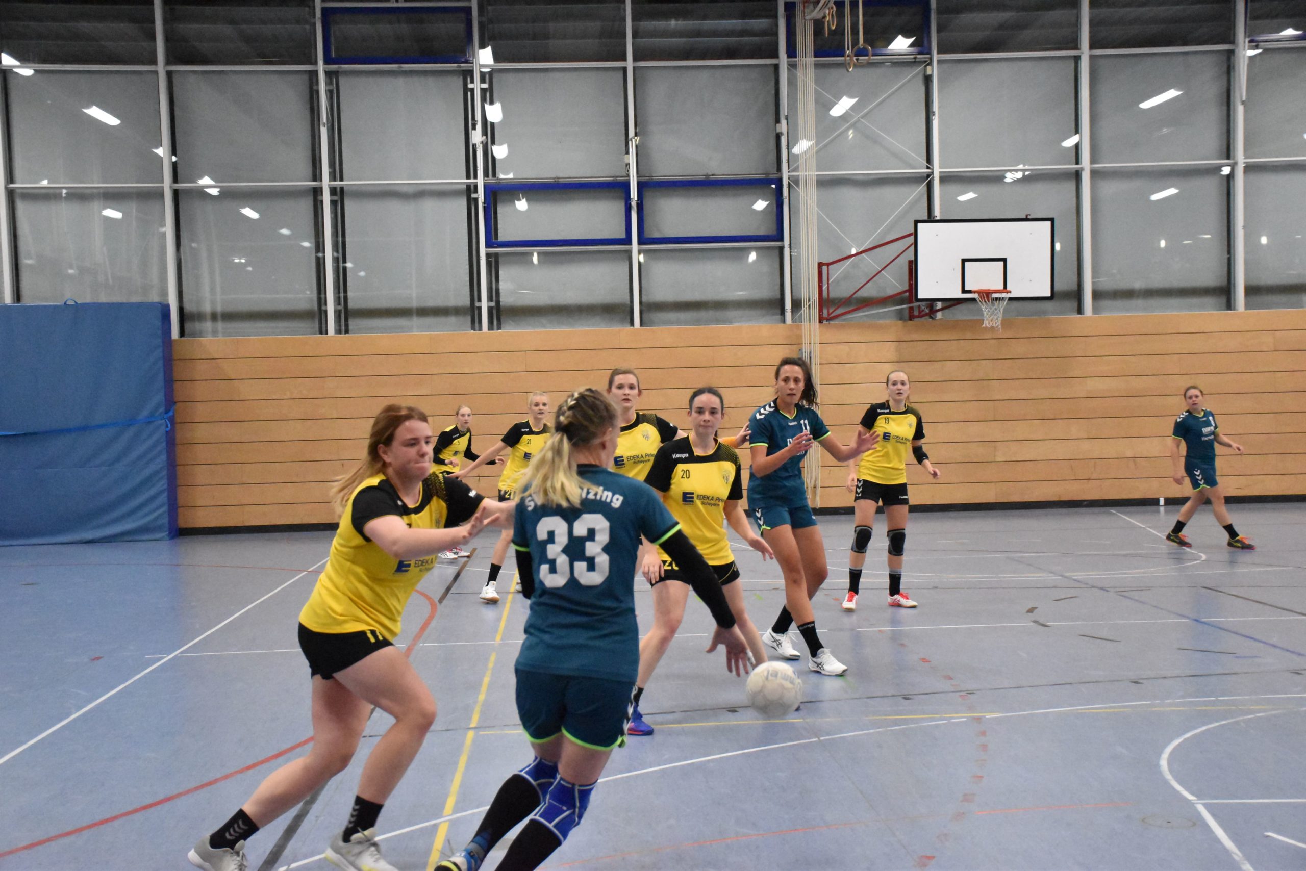 Die Damen der Handball-Füchse Scheyern im Spiel gegen SVA Palzing