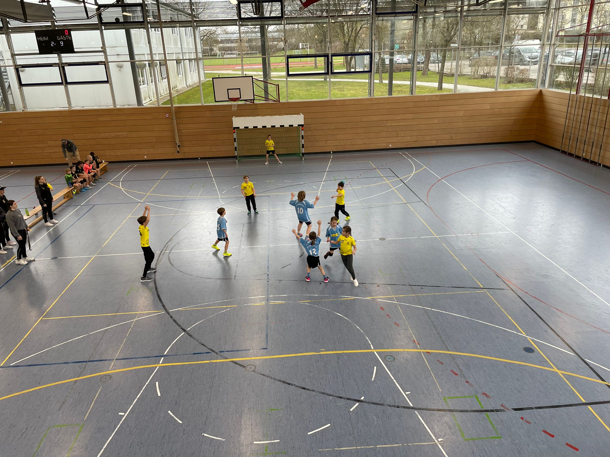 Die Minis I der Handball-Füchse beim Spielbetriebsturnier